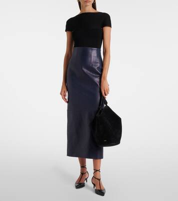 Lotus Small suede tote bag | Khaite