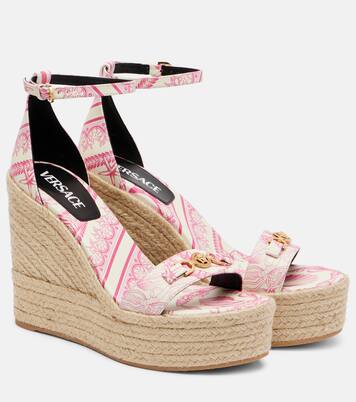Espadrillas Medusa '95 in pelle con zeppa | Versace