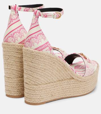Espadrillas Medusa '95 in pelle con zeppa | Versace