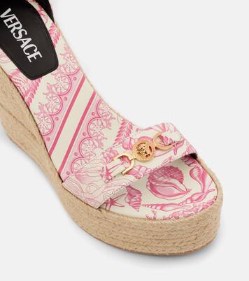 Espadrillas Medusa '95 in pelle con zeppa | Versace