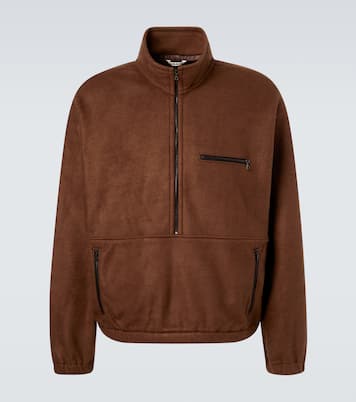 Silk fleece half-zip sweater | Auralee