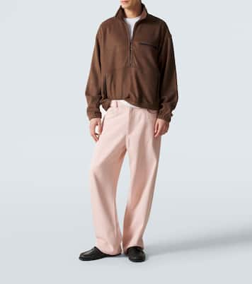 Silk fleece half-zip sweater | Auralee
