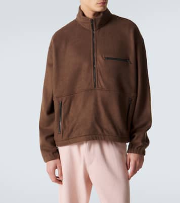 Silk fleece half-zip sweater | Auralee