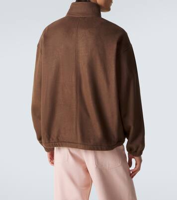 Silk fleece half-zip sweater | Auralee