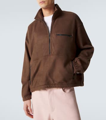 Silk fleece half-zip sweater | Auralee