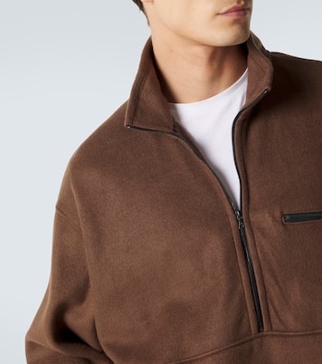 Silk fleece half-zip sweater | Auralee
