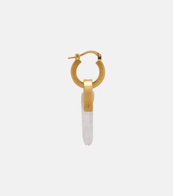 Pillar gold-plated pendant earrings  | La DoubleJ