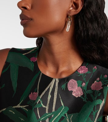 Pillar gold-plated pendant earrings  | La DoubleJ