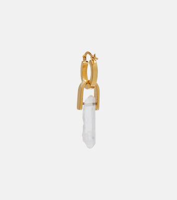 Pillar gold-plated pendant earrings  | La DoubleJ