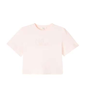 T-shirt in jersey di cotone con logo | Chloé Kids