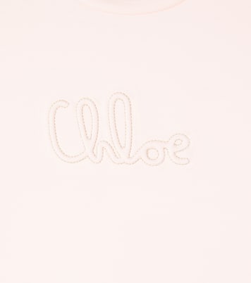 T-shirt in jersey di cotone con logo | Chloé Kids