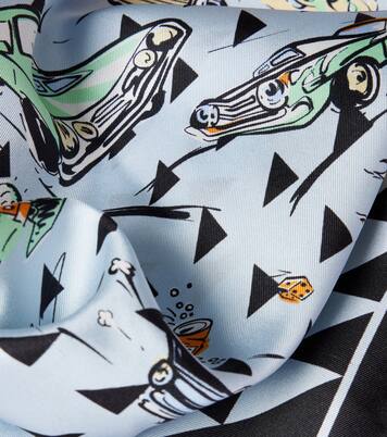 Printed silk twill scarf | Prada