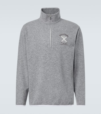 Cashmere and cotton-blend half-zip sweatshirt | Brunello Cucinelli