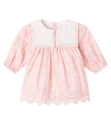 Baby - Abito Arinola in cotone con pizzo  | Louise Misha
