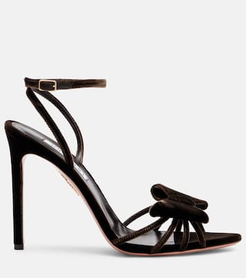 Sandalen Black Tie 105 aus Samt | Aquazzura