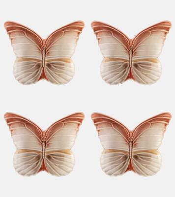 Set of 4 ceramic bread plates by Claudia Schiffer | Bordallo Pinheiro