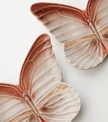 Set of 4 ceramic bread plates by Claudia Schiffer | Bordallo Pinheiro