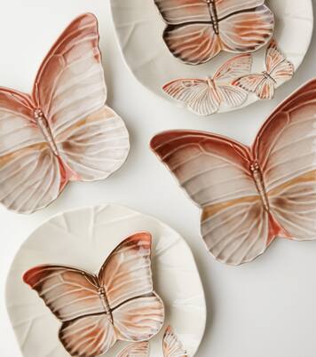 Set of 4 ceramic bread plates by Claudia Schiffer | Bordallo Pinheiro