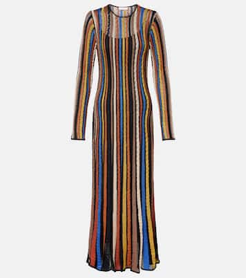Abito lungo Albie con lamé a righe | Ulla Johnson