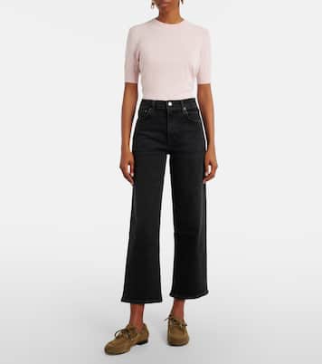 High-Rise Cropped Wide-Leg Jeans Ren | Agolde