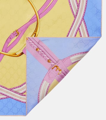 Tuch GG Horsebit aus Seiden-Jacquard | Gucci