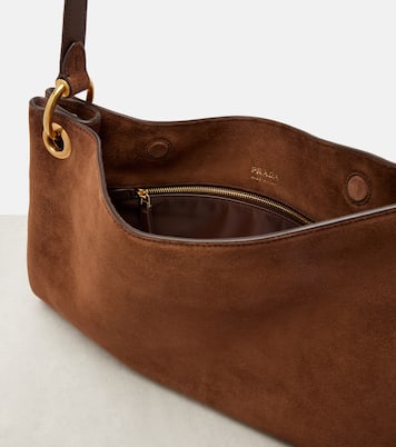 Schultertasche Etude Large aus Veloursleder | Prada