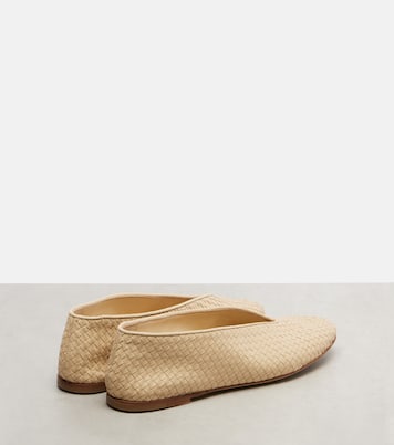 Rosa Intrecciato leather ballet flats | Bottega Veneta