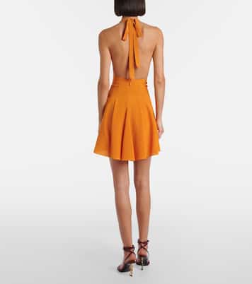 A Dos Nu silk satin minidress | Saint Laurent