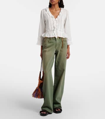 Eldoris ruffled cotton blouse | Dôen