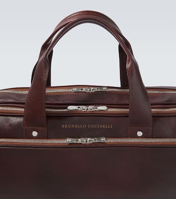 Leather briefcase | Brunello Cucinelli