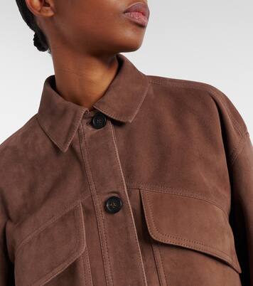 Monili cropped suede jacket | Brunello Cucinelli