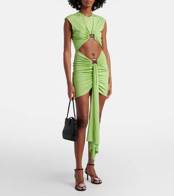 Bezel Quartz cutout jersey minidress | Christopher Esber