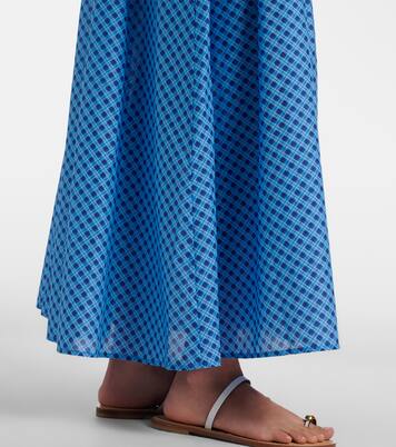 Millie plaid cotton maxi skirt | Montce