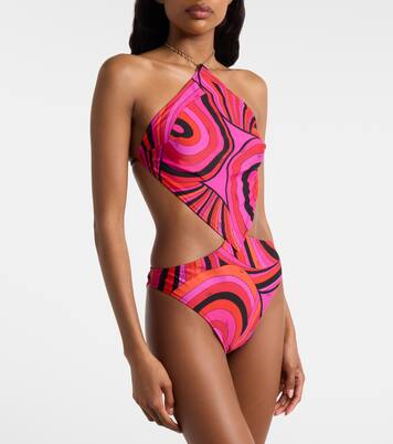 Iride cutout swimsuit | Pucci