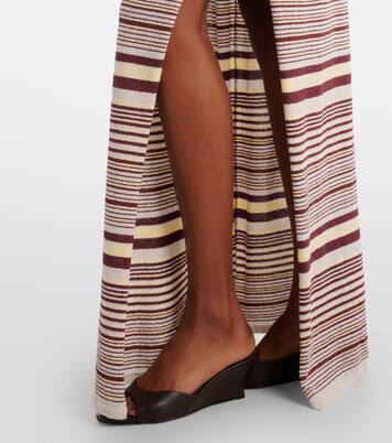 Aella knitted striped cotton-blend maxi dress | Aya Muse