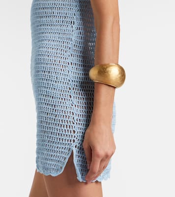 Cotton crochet minidress | Anna Kosturova