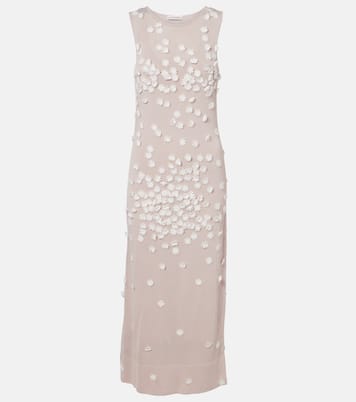 Nelly floral-appliqué midi dress | Altuzarra