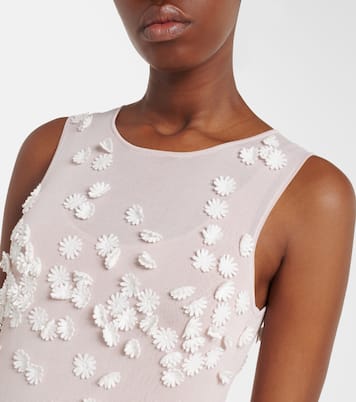 Nelly floral-appliqué midi dress | Altuzarra