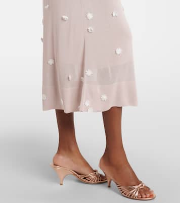 Nelly floral-appliqué midi dress | Altuzarra