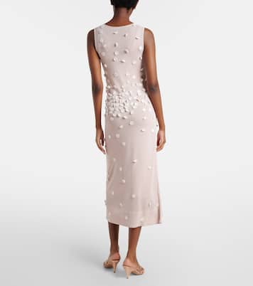Nelly floral-appliqué midi dress | Altuzarra
