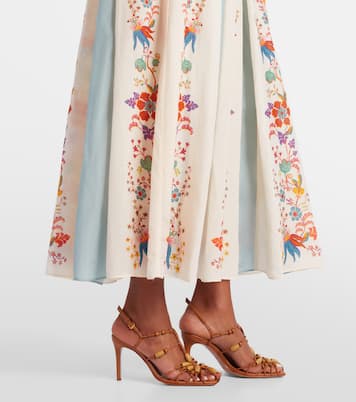 Floral pleated cotton-blend maxi dress | Farm Rio