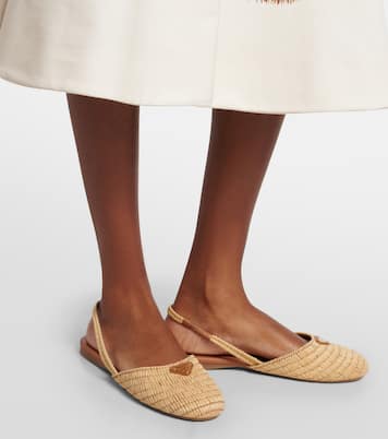 Crochet slingback flats | Prada