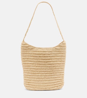 Schultertasche Alma Medium aus Raffiabast | The Row