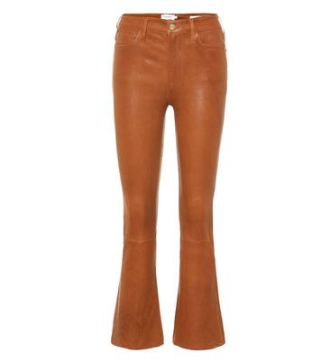 Hose Le Crop Mini Boot aus Leder | Frame