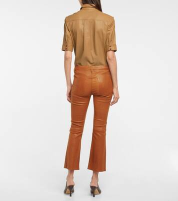 Hose Le Crop Mini Boot aus Leder | Frame