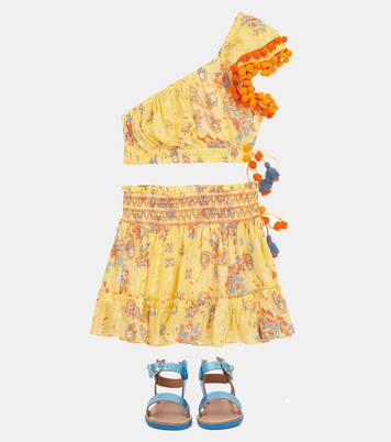 Kaia printed crop top | Poupette St Barth Kids