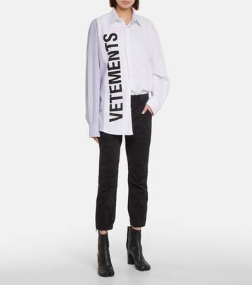 Pantalon cargo à taille mi-haute en coton | Frame