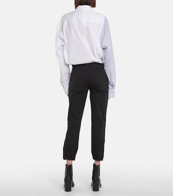 Pantalon cargo à taille mi-haute en coton | Frame