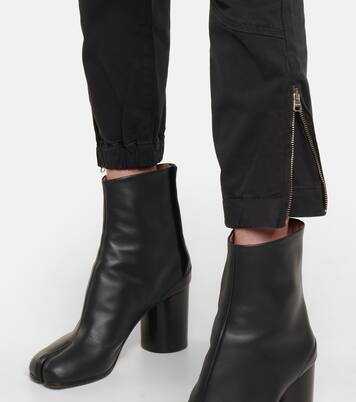 Pantalon cargo à taille mi-haute en coton | Frame