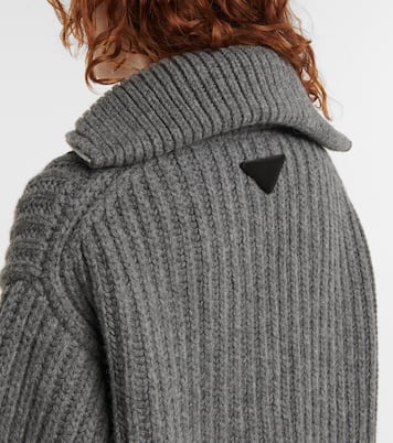 Ribbed-knit zipped cardigan | Prada